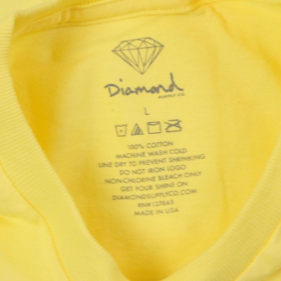 Diamond suplly co. t-shirt Large size/ short sleeve/ graphic tee in yellow color - Picture 5 of 5
